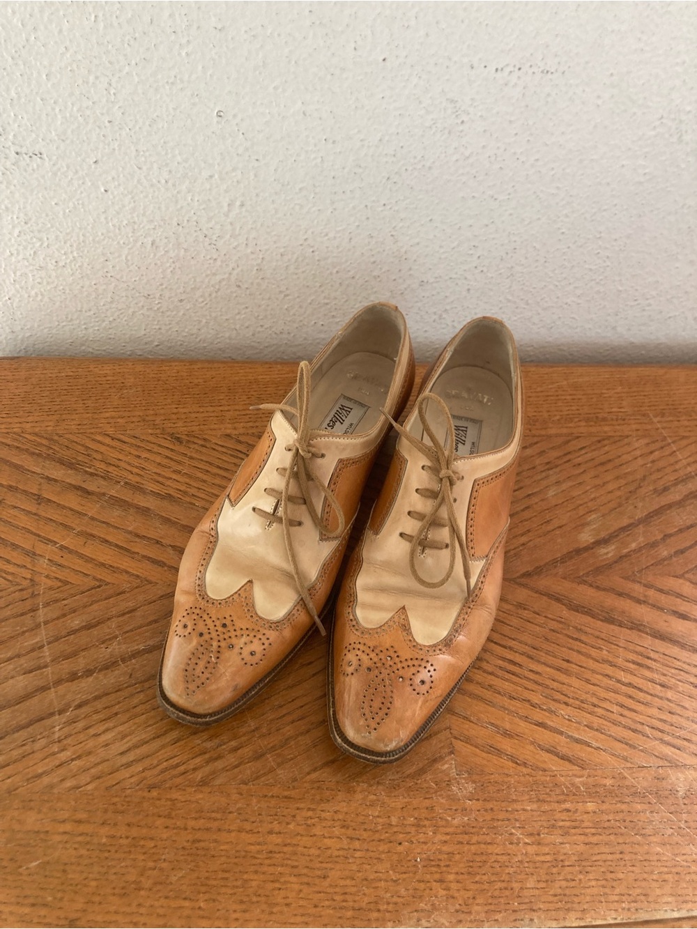 WILKES BASHFORD Gravati Men’s Leather High End Italian Wingtips Two Toned (6M(